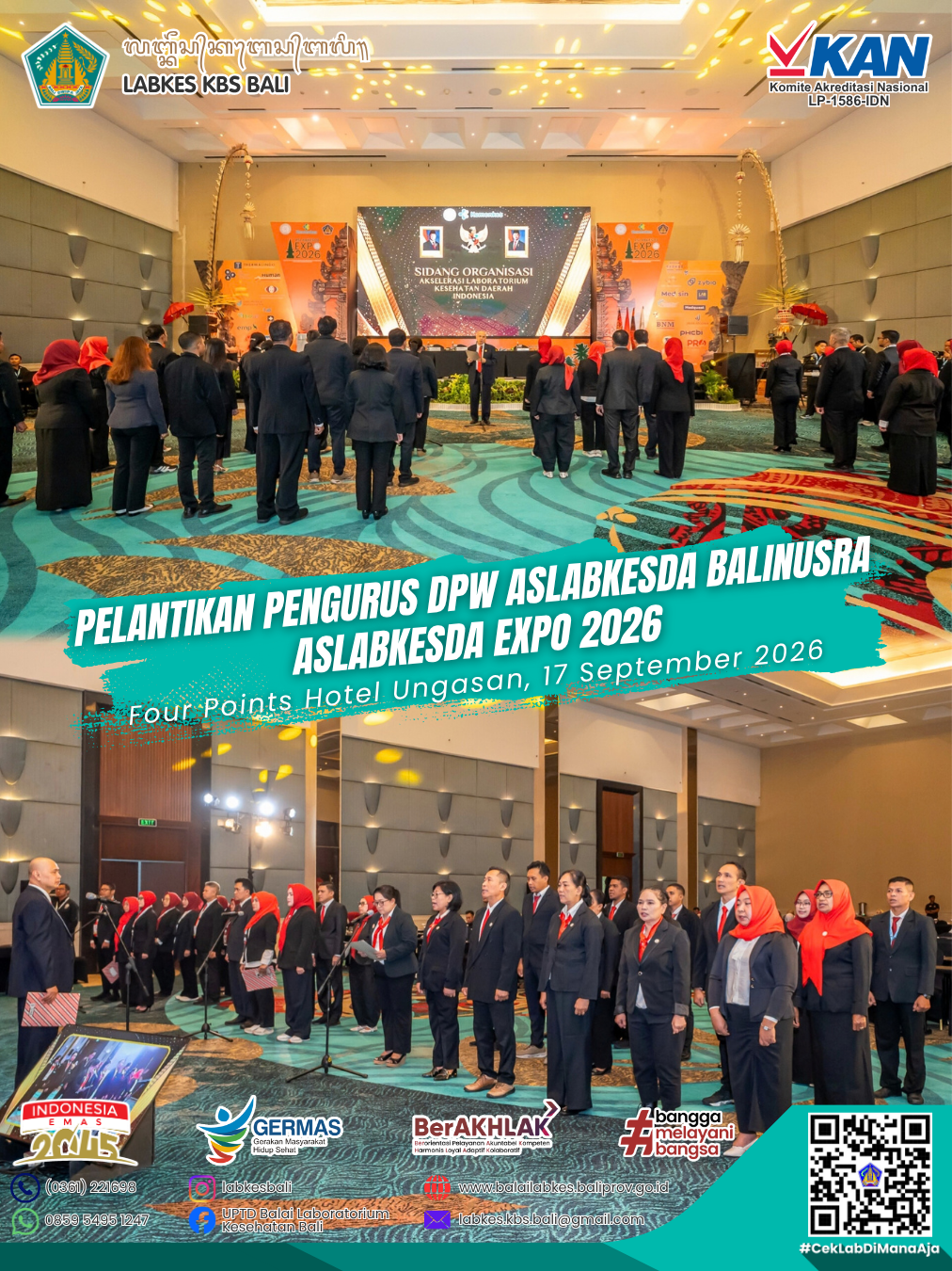 PELANTIKAN PENGURUS DPW ASLABKESDA BALINUSRA DALAM ACARA ASLABKESDA EXPO 2026