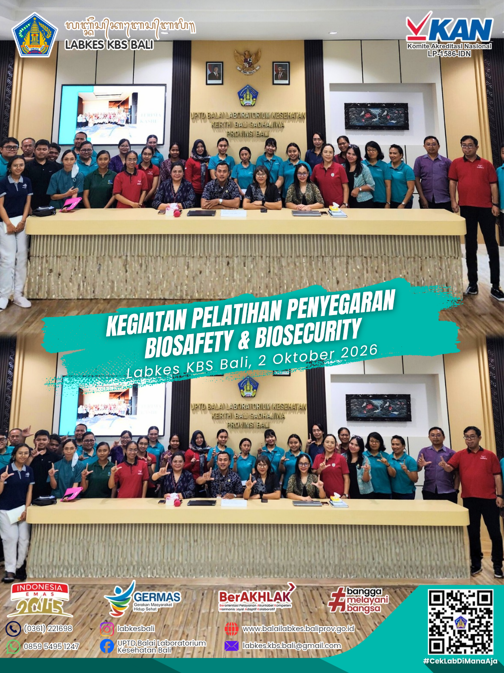 KEGIATAN PELATIHAN PENYEGARAN BIOSAFETY & BIOSECURITY