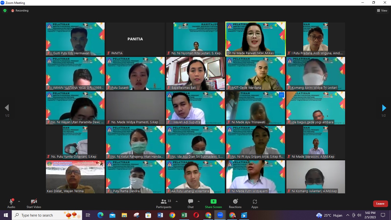 PELATIHAN JABATAN FUNGSIONAL PERAWAT (PENGANGKATAN KEDUA)<br>ANGKATAN II TAHUN 2023<br>UPTD BAPELKESMAS DINAS KESEHATAN PROVINSI BALI<br>6 PEBRUARI S/D 14 PEBRUARI 2023
