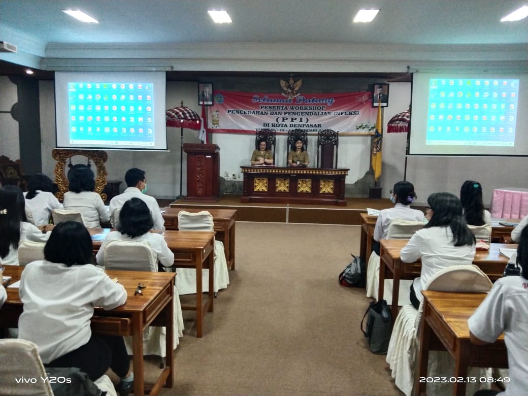 WORKSHOP PENCEGAHAN DAN PENGENDALIAN INFEKSI (PPI)<br>DI KOTA DENPASAR<br>UPTD BAPELKESMAS DINAS KESEHATAN PROVINSI BALI<br>13 Pebruari – 14 Pebruari 2023
