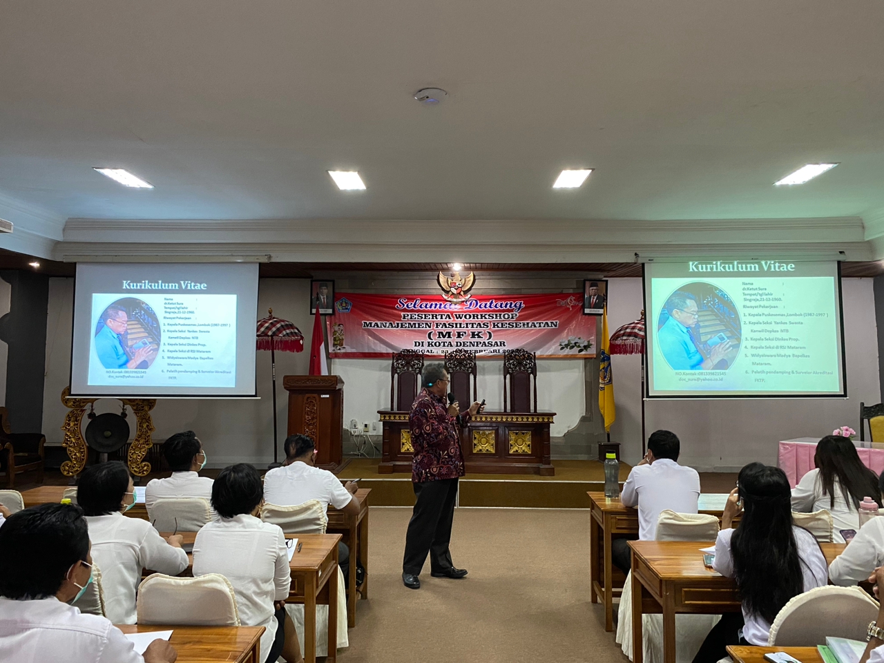 WORKSHOP MANAJEMEN FASILITAS KESEHATAN ( MFK )<br>DI KOTA DENPASAR<br>UPTD BAPELKESMAS DINAS KESEHATAN PROVINSI BALI<br>TANGGAL 23 – 24 FEBRUARI 2023