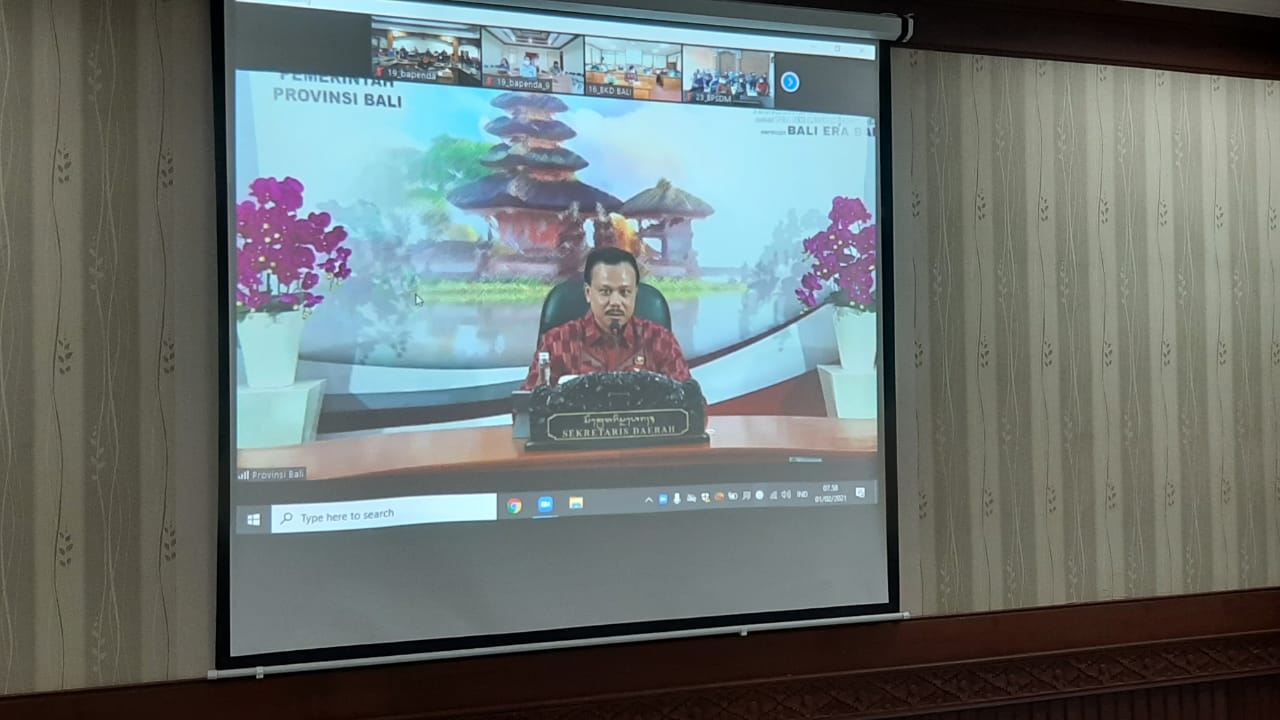 BAPENDA BALI IKUTI  APEL DISIPLIN VIRTUAL BULAN KEDUA TAHUN 2021