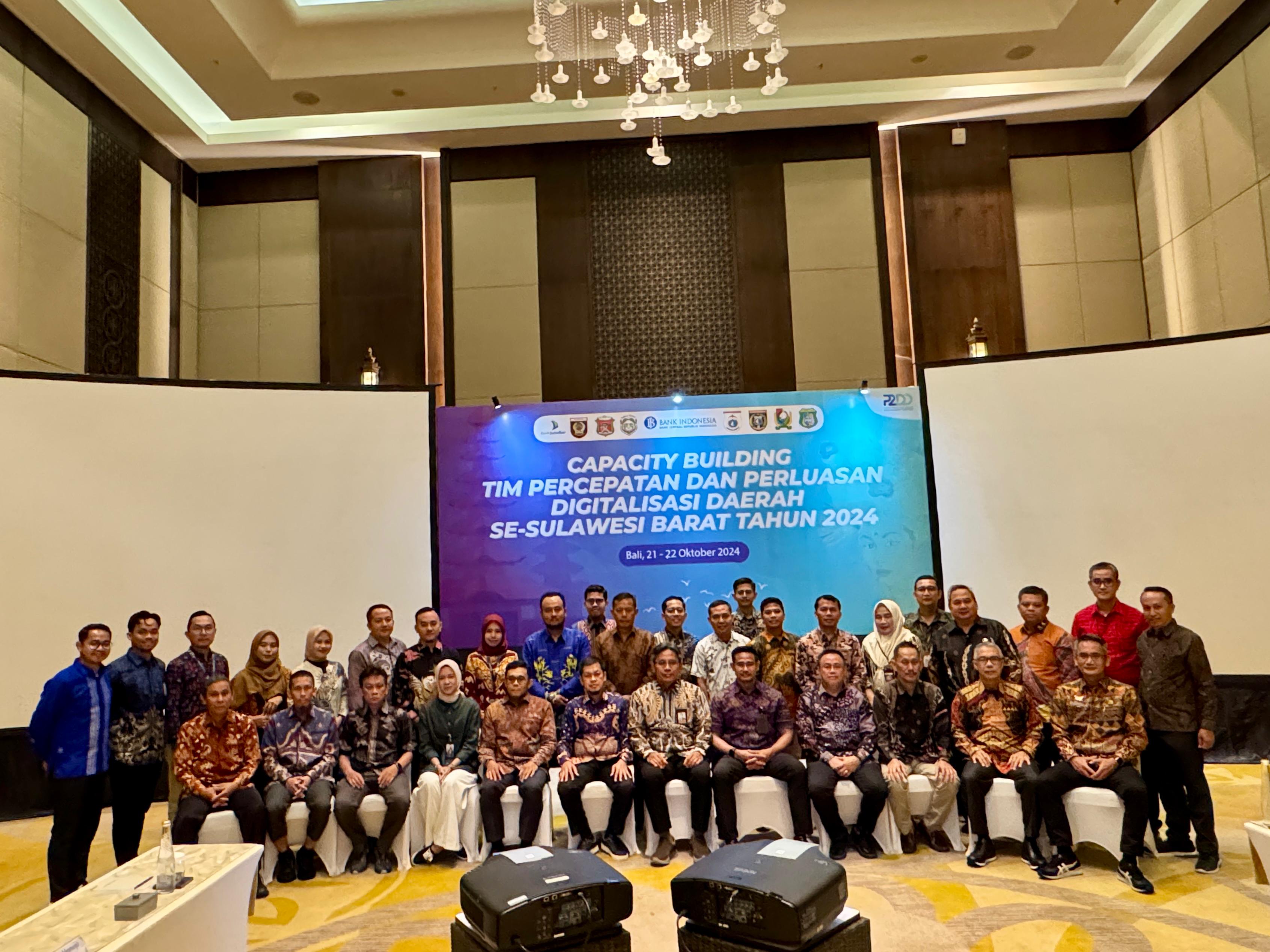 Capacity Building Tim Percepatan dan Perluasan Digitalisasi Daerah (TP2DD) Provinsi Sulawesi Barat