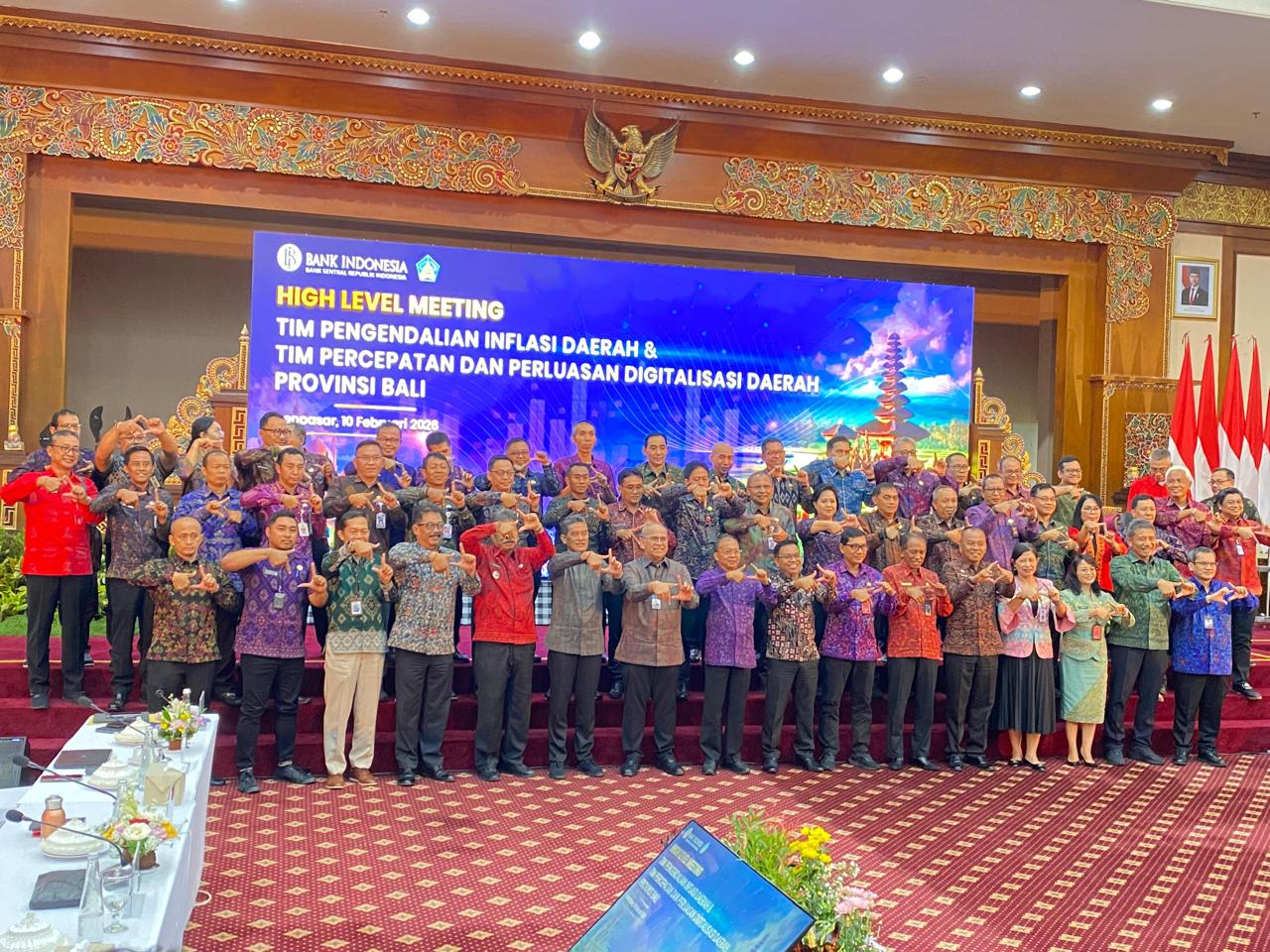 𝘏𝘪𝘨𝘩 𝘓𝘦𝘷𝘦𝘭 𝘔𝘦𝘦𝘵𝘪𝘯𝘨 (HLM) Tim Pengendalian Inflasi Daerah (TPID) dan Tim Percepatan dan Perluasan Digitalisasi Pendapatan Daerah (TP2DD) Provinsi Bali