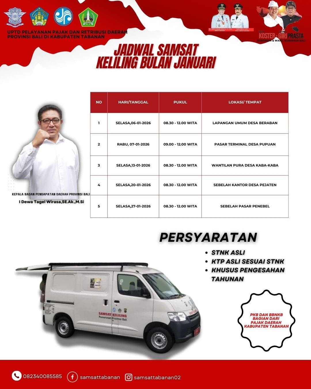 Layanan Samsat Keliling di Kabupaten Tabanan