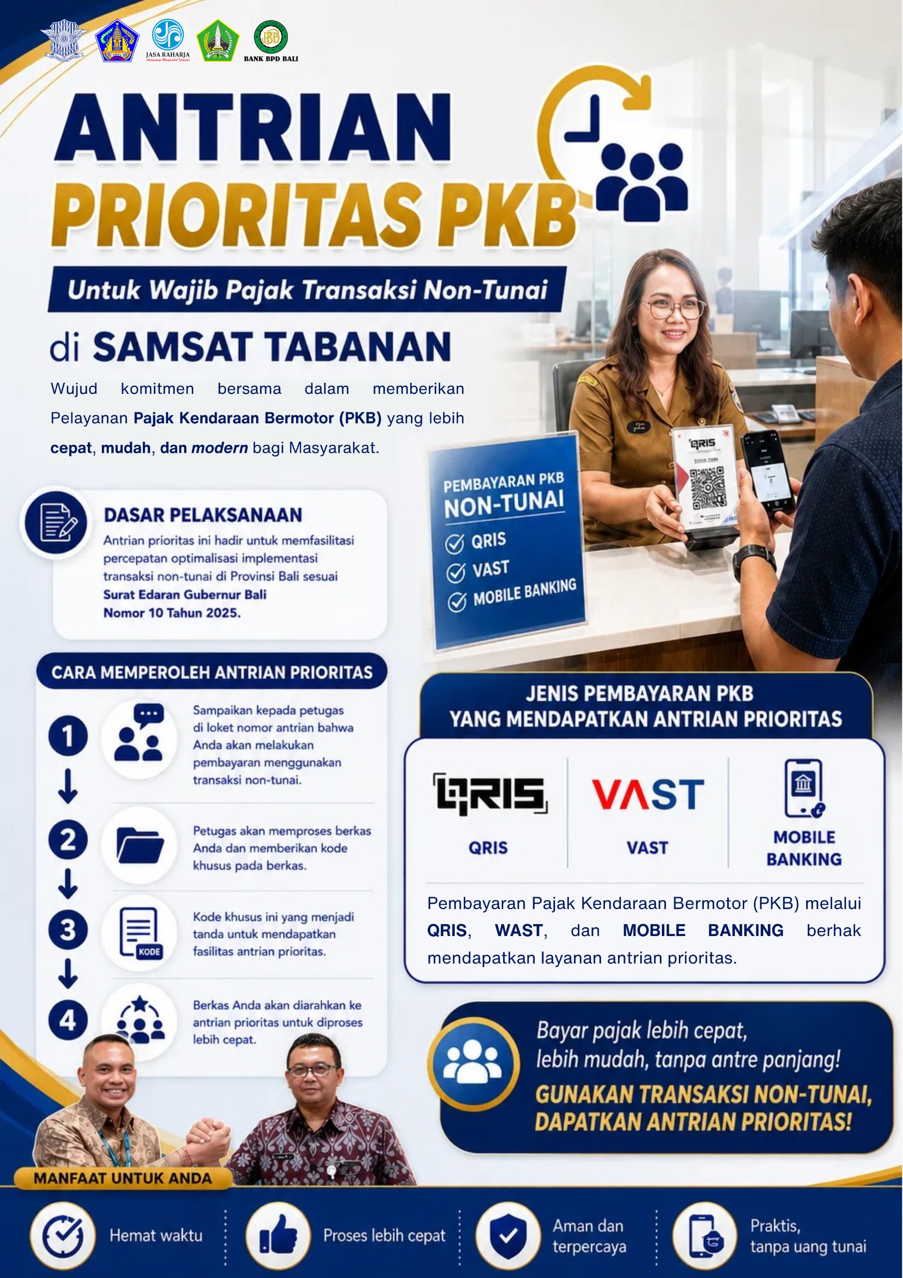 Antrian Prioritas Pembayaran Pajak Kendaraan Bermotor Samsat Kab. Tabanan