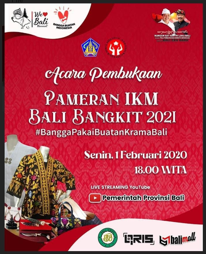 Pembukaan Pameran IKM Bali Bangkit Senin, 1 Februari 2021