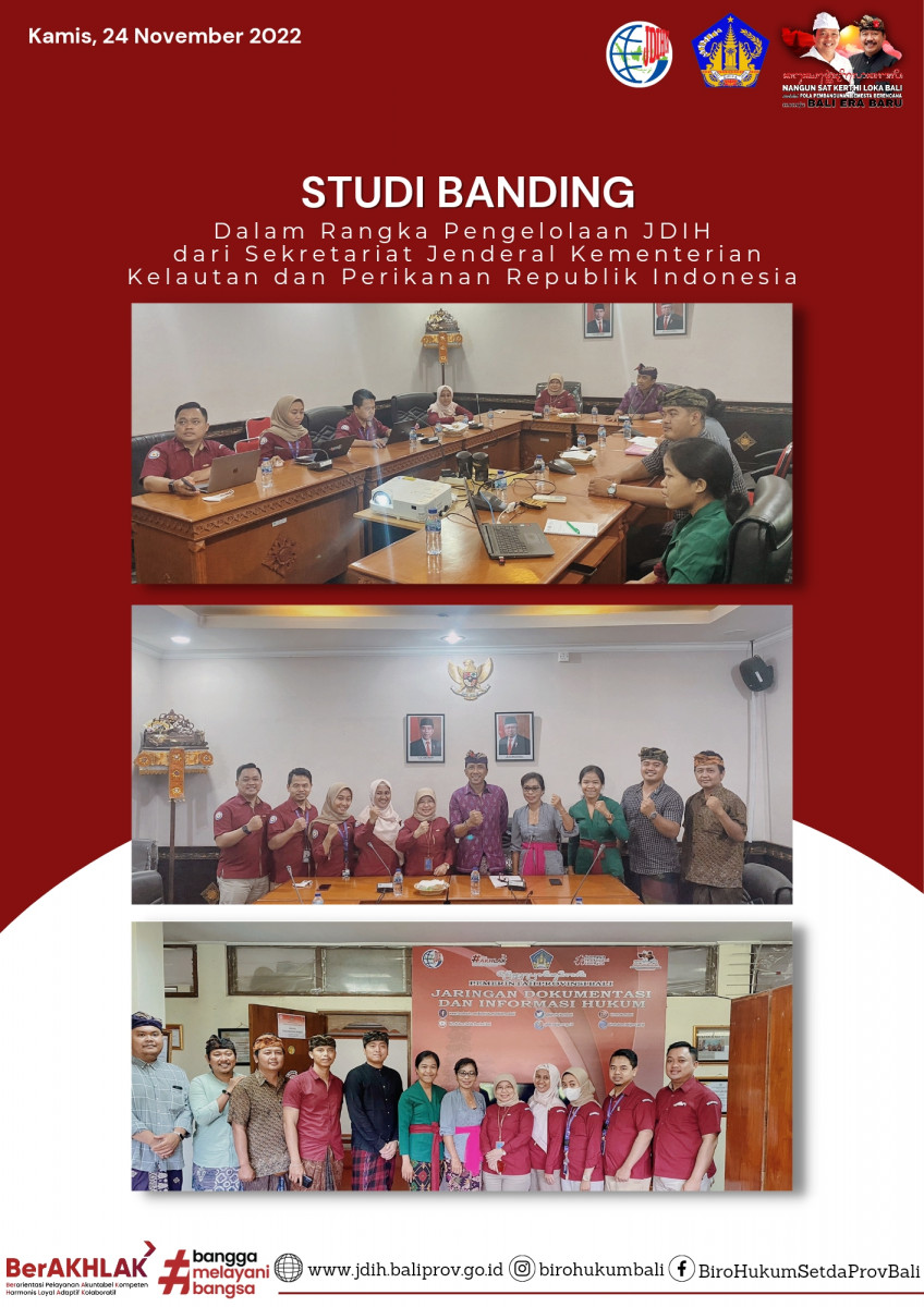Studi Banding Dalam Rangka Pengelolaan JDIH dari Sekretariat Jenderal Kementerian Kelautan dan Perikanan Republik Indonesia