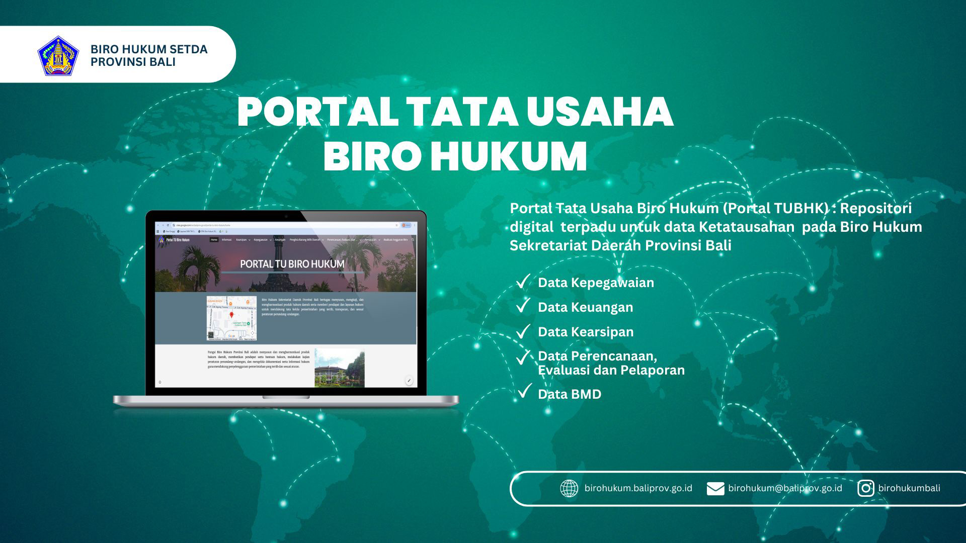 Biro Hukum Setda Provinsi Bali Kembangkan Portal Tata Usaha Terintegrasi