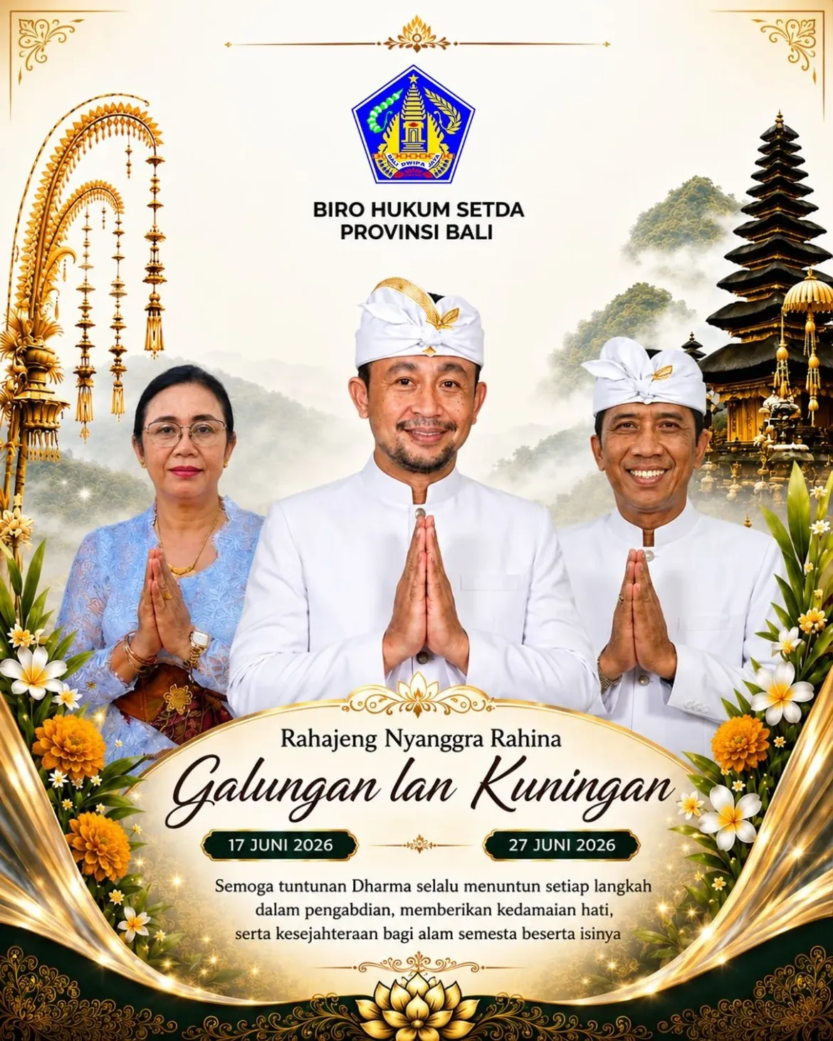 Rahajeng Nyanggra Rahina Galungan Lan Kuningan