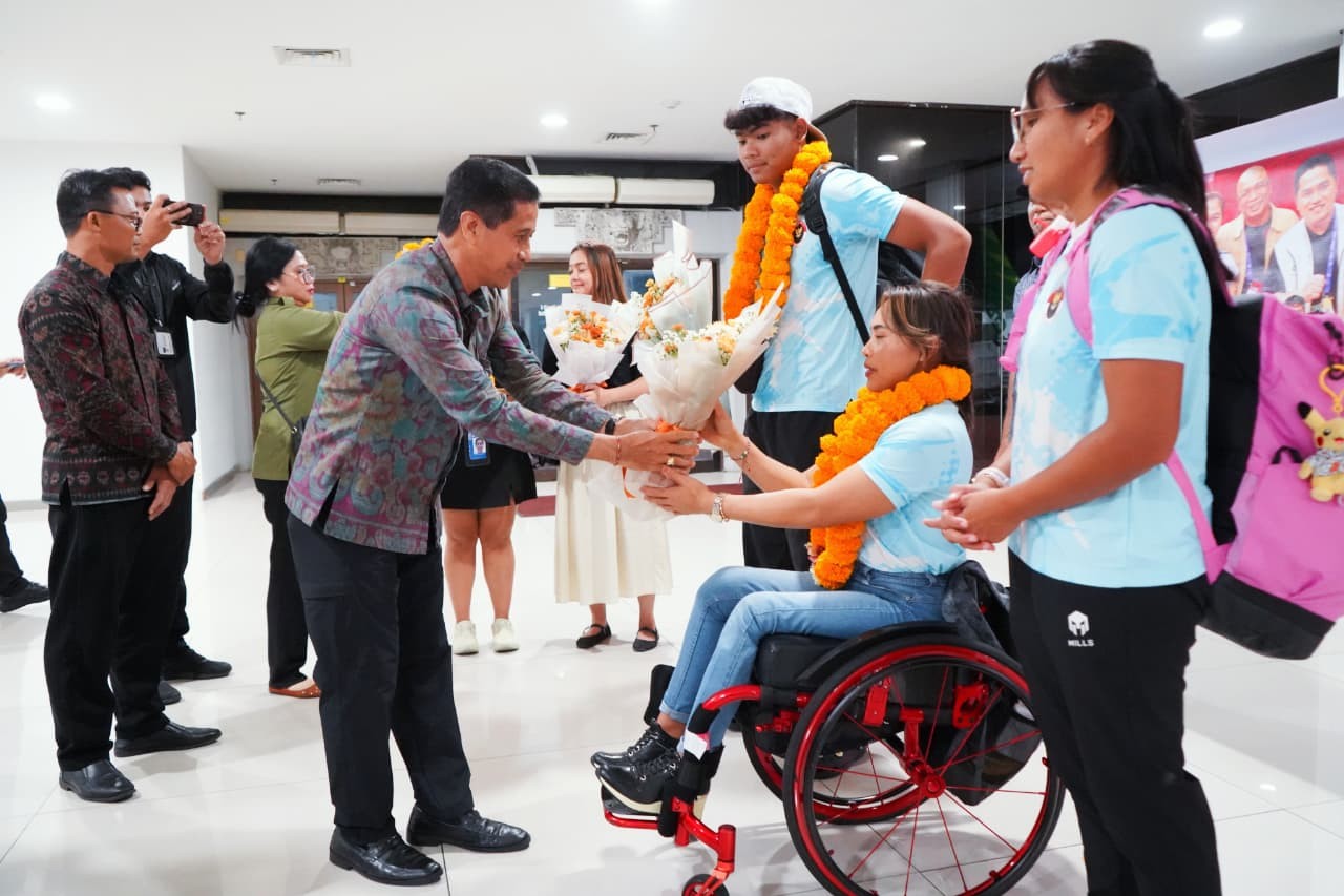 Harumkan Nama Bali di Asian Para Games 2026, Tiga Atlet Disambut di Bandara Ngurah Rai