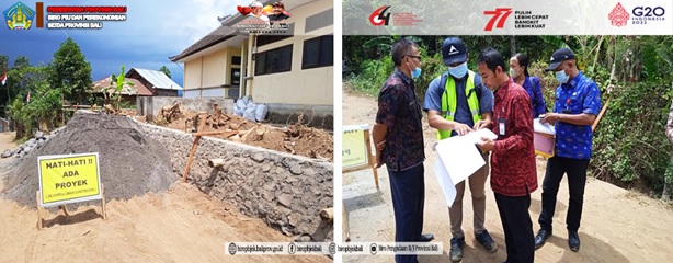 Monitoring Pembangunan Tembok Penyengker SMK Negeri 1 Sawan, di Kabupaten Buleleng