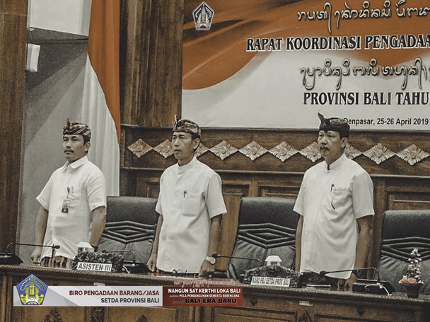 Penyelenggaraan Rapat Koordinasi Pengadaan Barang/Jasa Tingkat Provinsi Bali Tahun 2019