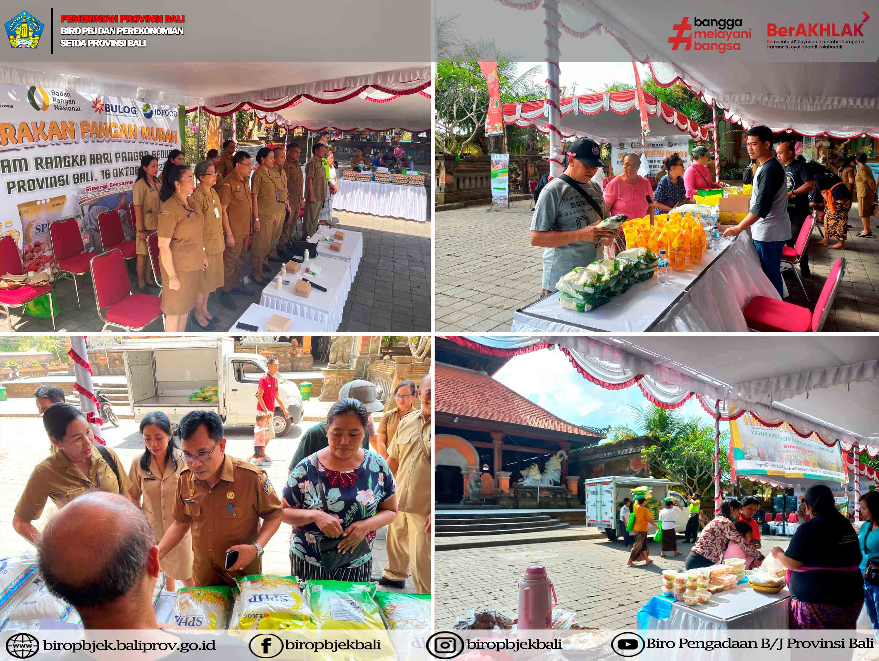 Gerakan Pangan Murah Serentak dalam rangka Hari Pangan Sedunia Serta dalam rangka Menjaga Stabilisasi Pasokan dan Harga Pangan, di Halaman Kantor Desa Batubulan, Kabupaten Gianyar