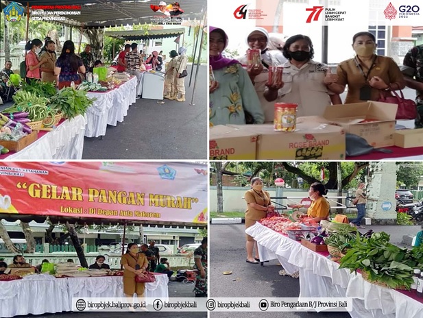 Gelar Pangan Murah TPID Provinsi Bali di depan Gedung Pertemuan Wira Satya, Denpasar