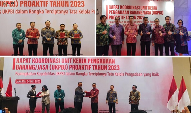 Penghargaan Unit Kerja Pengadaan Barang/Jasa (UKPBJ) di Lingkungan Kementerian/Lembaga/Pemerintah Daerah (K/L/PD) yang Telah Mencapai Kematangan Level-3 Proaktif