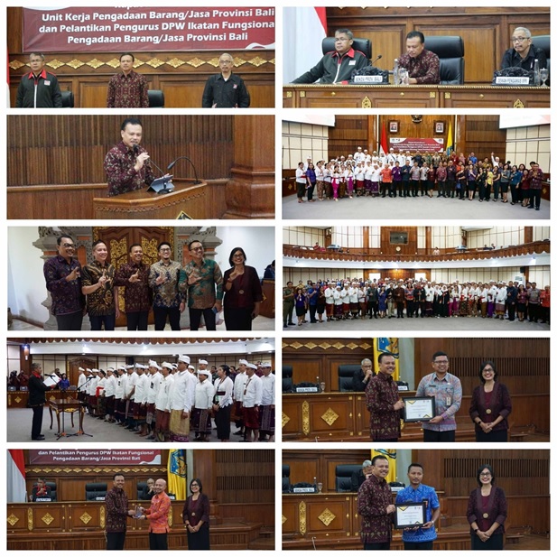 Rapat Koordinasi Unit Kerja Pengadaan Barang/Jasa Provinsi Bali dan Pelantikan Pengurus DPW Ikatan Fungsional Pengadaan Barang/Jasa Provinsi Bali