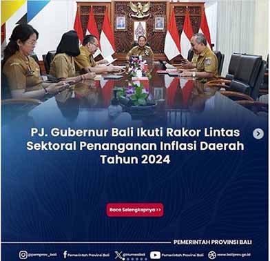 PJ. Gubernur Bali Ikuti Rakor Lintas Sektoral Penanganan Inflasi Daerah Tahun 2024