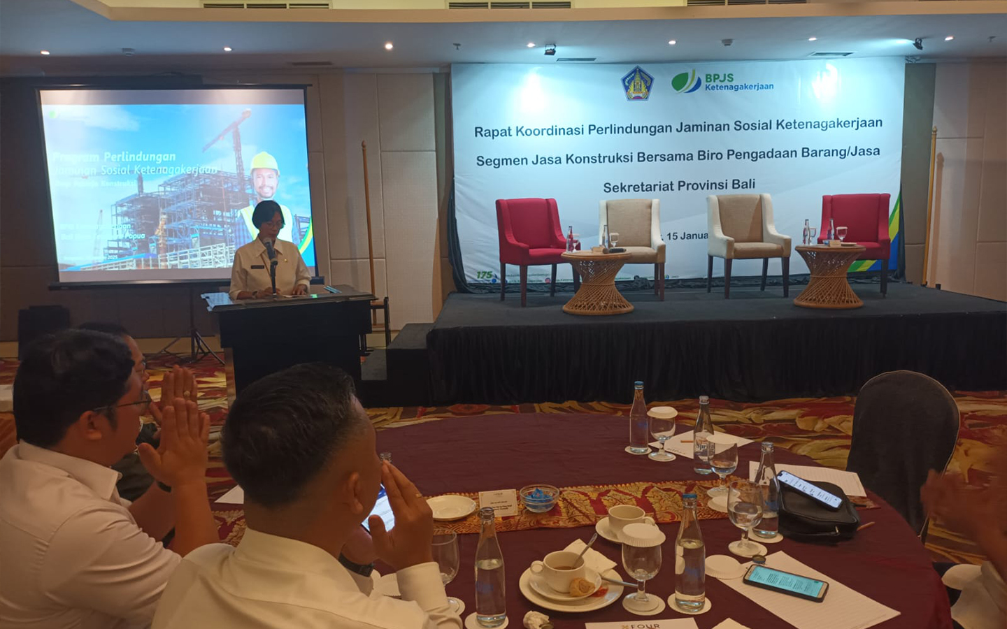 Rapat Koordinasi Perlindungan Jaminan Sosial Ketenagakerjaan bersama Tim Pendamping Review Pengadaan Barang Jasa Provinsi Bali