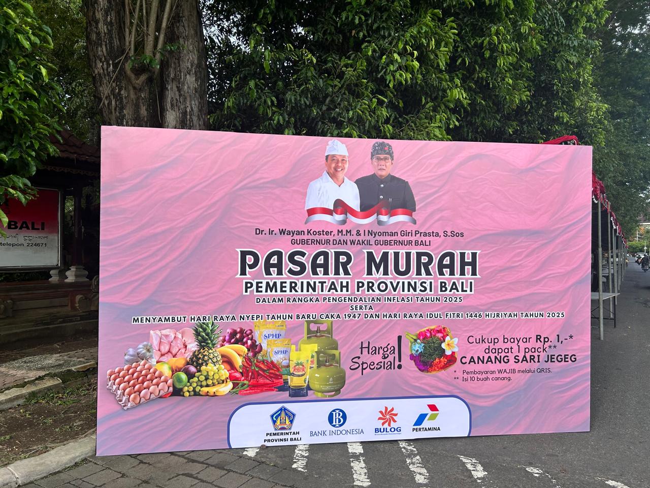 Pasar Murah Provinsi Bali dalam rangka pengendalian inflasi menjelang Hari Raya Nyepi dan Hari Raya Idul Fitri Tahun 2025