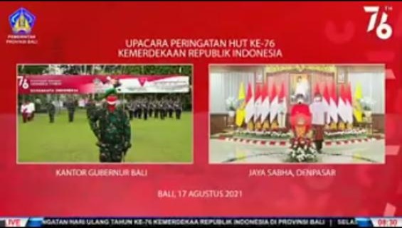 Upacara Peringatan Detik-Detik Proklamasi Kemerdekaan RI dan Upacara Penurunan Bendera dalam rangka HUT ke-76 Kemerdekaan RI