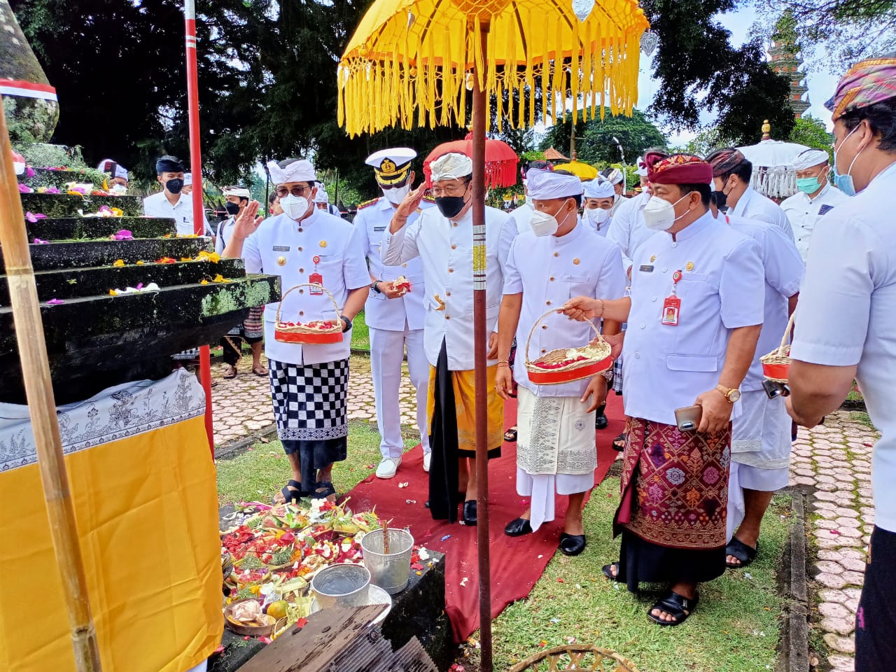 Acara Ziarah Rombongan dan Tabur Bunga dalam Rangka Peringatan Hari Puputan Margarana ke-75 Tahun 2021