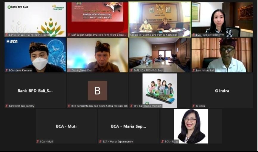 Rapat Pembahasan Naskah Kesepakatan Bersama Dan Perjanjian Kerja Sama Antara Pemrintah Provinsi Bali Dengan PT.Bank Central Asia Tbk Tentang BCA Payment Gateaway