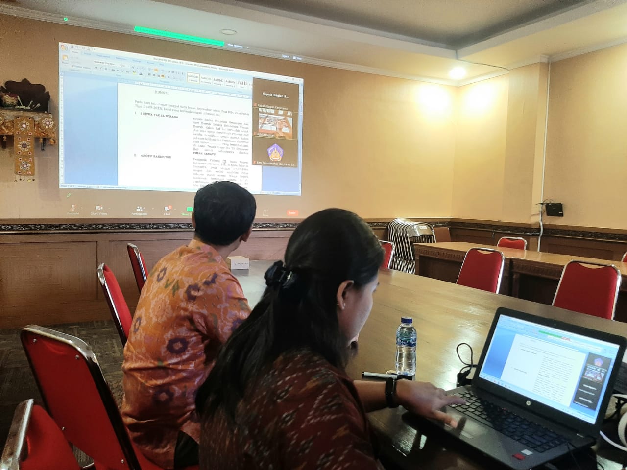 Rapat pembahasan naskah Perjanjian Kerjasama antara Pemerintah Provinsi Bali dengan PT.Bank Rakyat Indonesia (BRI)