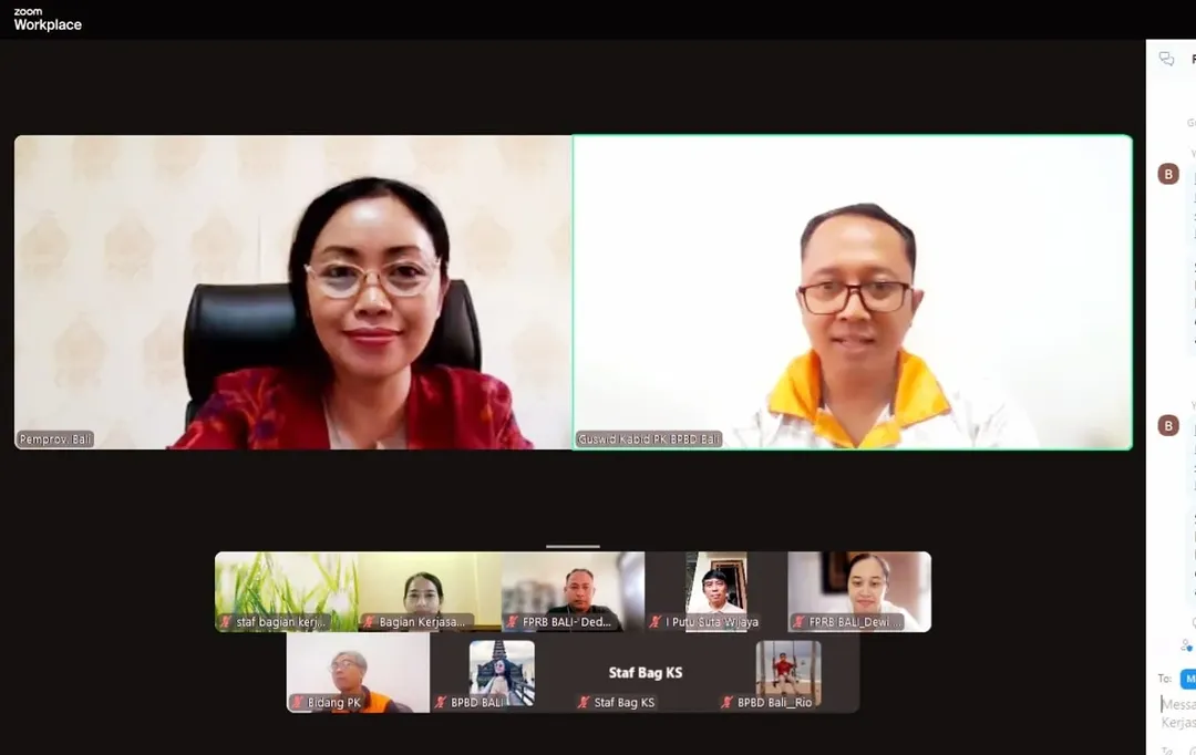 Rapat koordinasi rencana kerjasama antara Pemerintah Provinsi Bali dan Forum Pengurangan Risiko Bencana (FPRB)