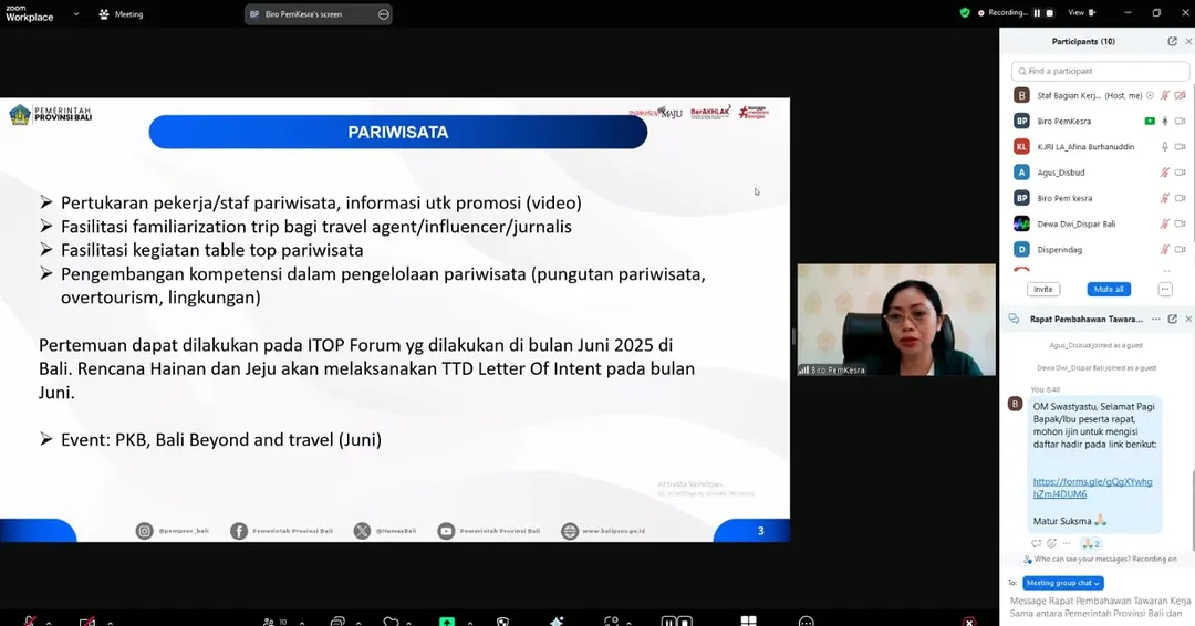 Kegiatan rapat Pembahasan Tindak Lanjut Kerjasama Sister Province Bali - Hawaii bersama KJRI di Los Angeles