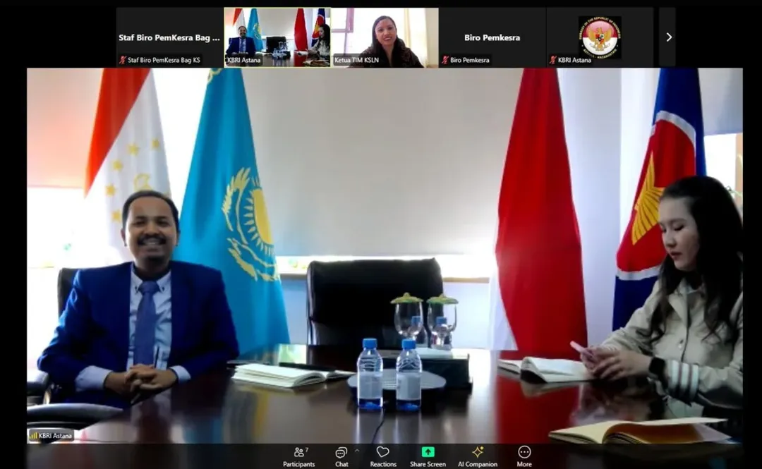 Rapat koordinasi dengan KBRI Astana Kazakhstan (Koordinator Ekononomi dan Politik ) terkait tindaklanjut Kerjasama Sister Province Bali-Almaty Kazakhstan