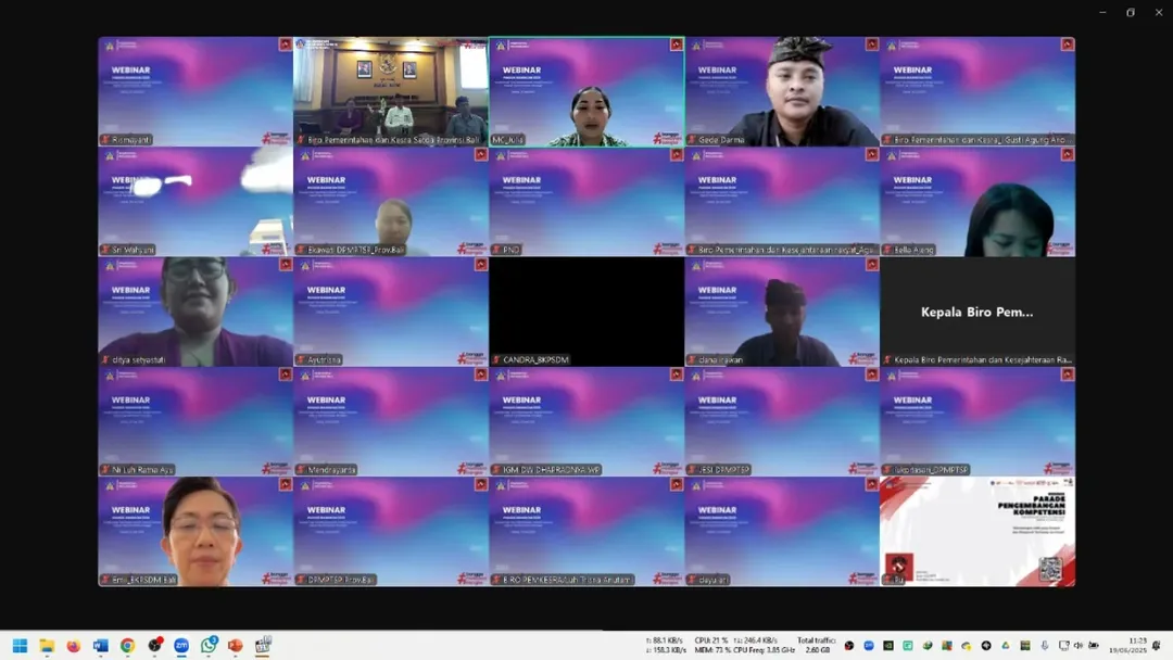 Kegiatan Webinar Seri Ke-17 Parade Pengembangan Kompetensi dengan tema: “Transformasi Tata Kelola Daerah Melalui Otonomi Daerah dan Kemitraan Strategis