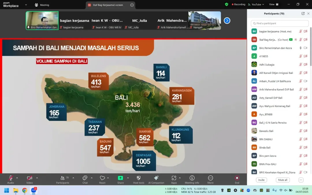 Sosialisasi percepatan pembatasan penggunaan plastik sekali pakai dan pengelolaan sampah berbasis sumber serta gerakan Bali Bersih Sampah