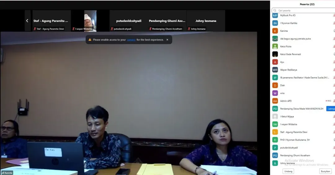 Rapat Tertib Administrasi Dokumen Hibah untuk anggaran perubahan 2025