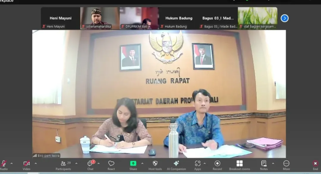 Rapat finalisasi Perjanjian Kerjasama antara Pemerintah Provinsi Bali dengan Pemerintah Kabupaten Badung, Pemerintah Kabupaten Gianyar dan Pemerintah Kota Denpasar tentang Bantuan Keuangan Khusus Proyek Strategis Provinsi Bali dan Pembangunan Infrastruktu