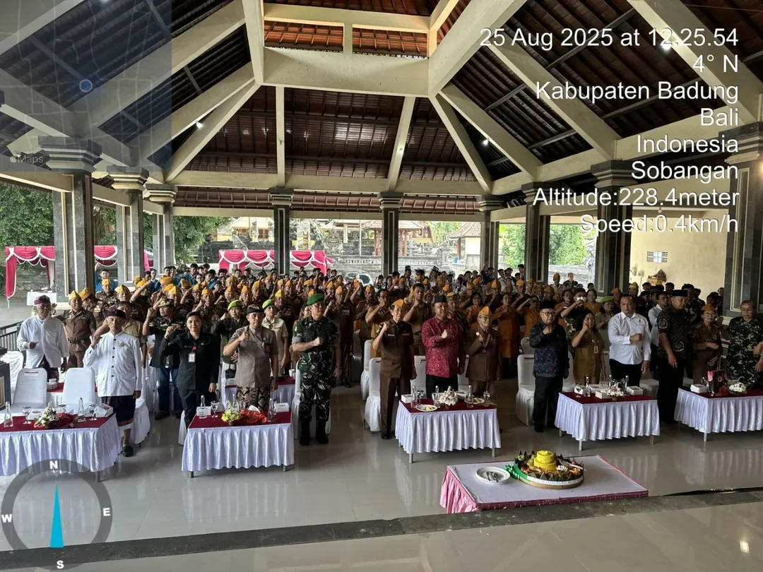 Acara peringatan Harvetnas Tahun 2025 di Wantilan Desa Adat Sobangam, Desa Sobangan, Kecamatan Mengwi, Kabupaten Badung