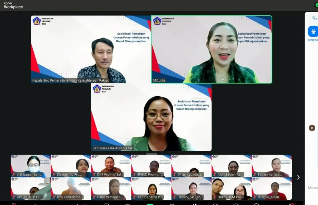 Biro Pemerintahan dan Kesejahteraan Rakyat melaksanakan Sosialisasi Pemetaan Urusan Pemerintahan yang Dapat Dikerjasamakan