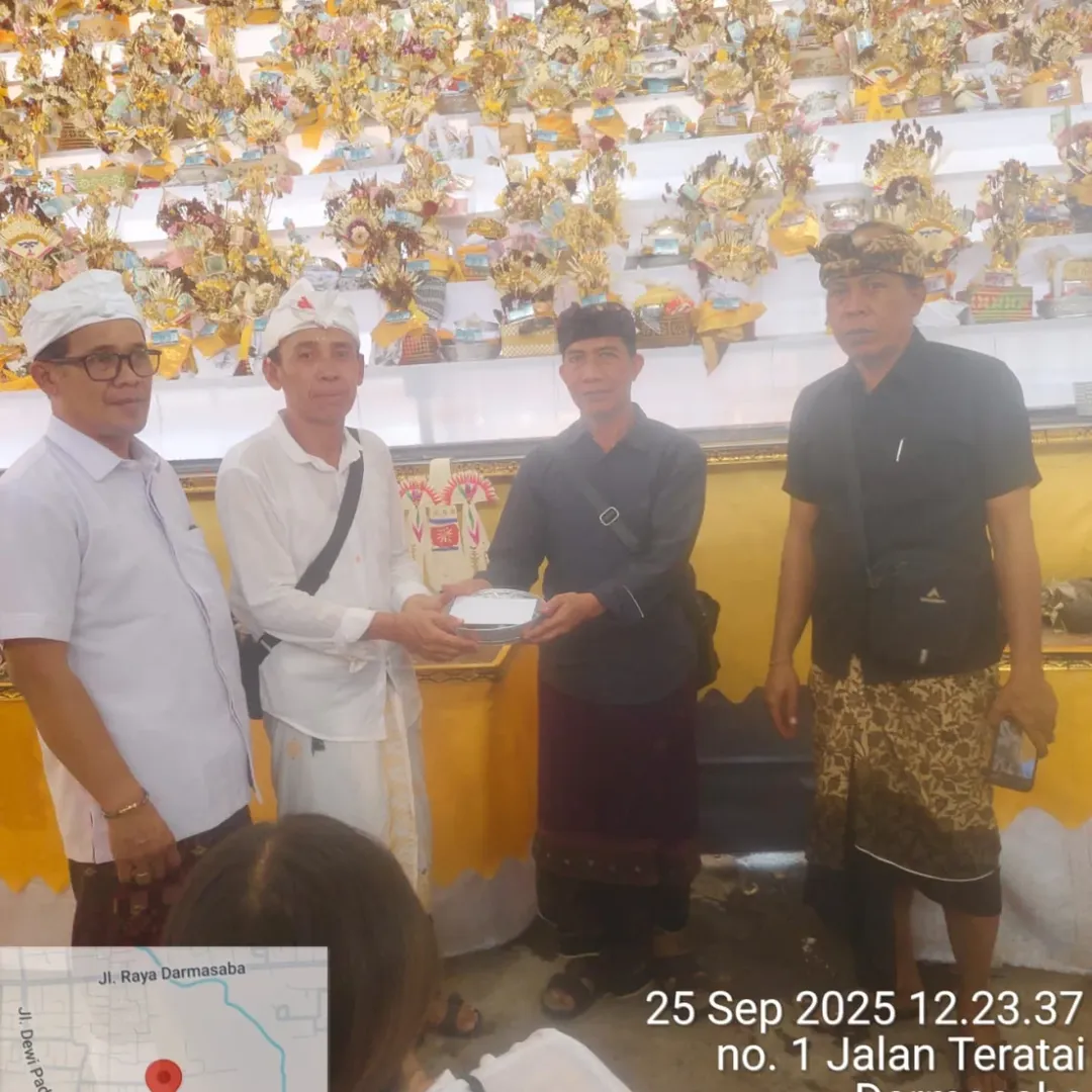 Biro Pemerintahan dan Kesejahteraan Rakyat menghadiri upacara manusa Yadnya dan Pitra Yadnya di Peyadnyan, Banjar Telanga, Desa Adat Tegal Darmasaba, Kecamatan Abiansemal, Kabupaten Badung