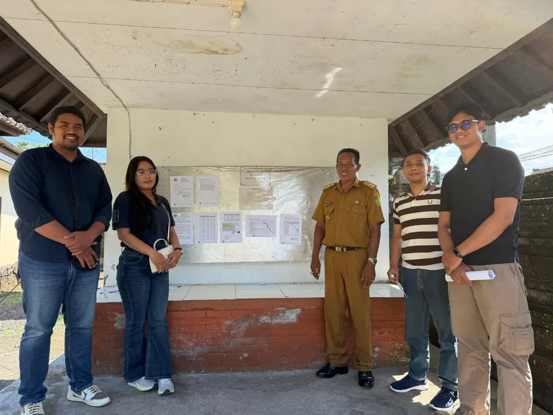 Kegiatan Pemberitahuan Sosialisasi Pengadaan Tanah bagi Pembangunan Jalur SUTET 500 kV Gilimanuk-Antosari, berlokasi di Kantor Desa pada Kecamatan Pekutatan, Kabupaten Jembrana