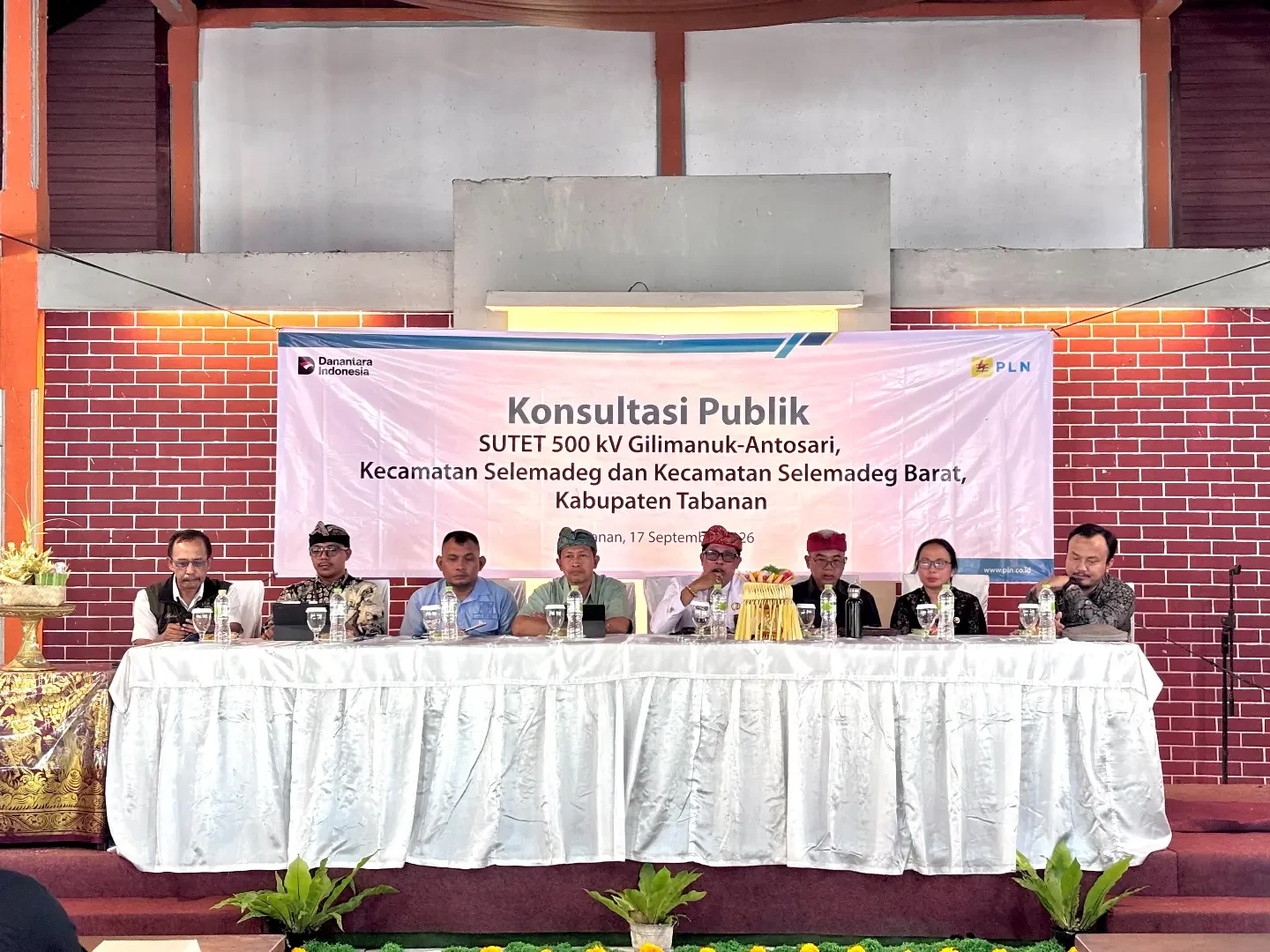 Konsultasi Publik Pembangunan Jalur SUTET 500 kV Gilimanuk – Antosari Kecamatan Selemadeg dan Kecamatan Selemadeg Barat