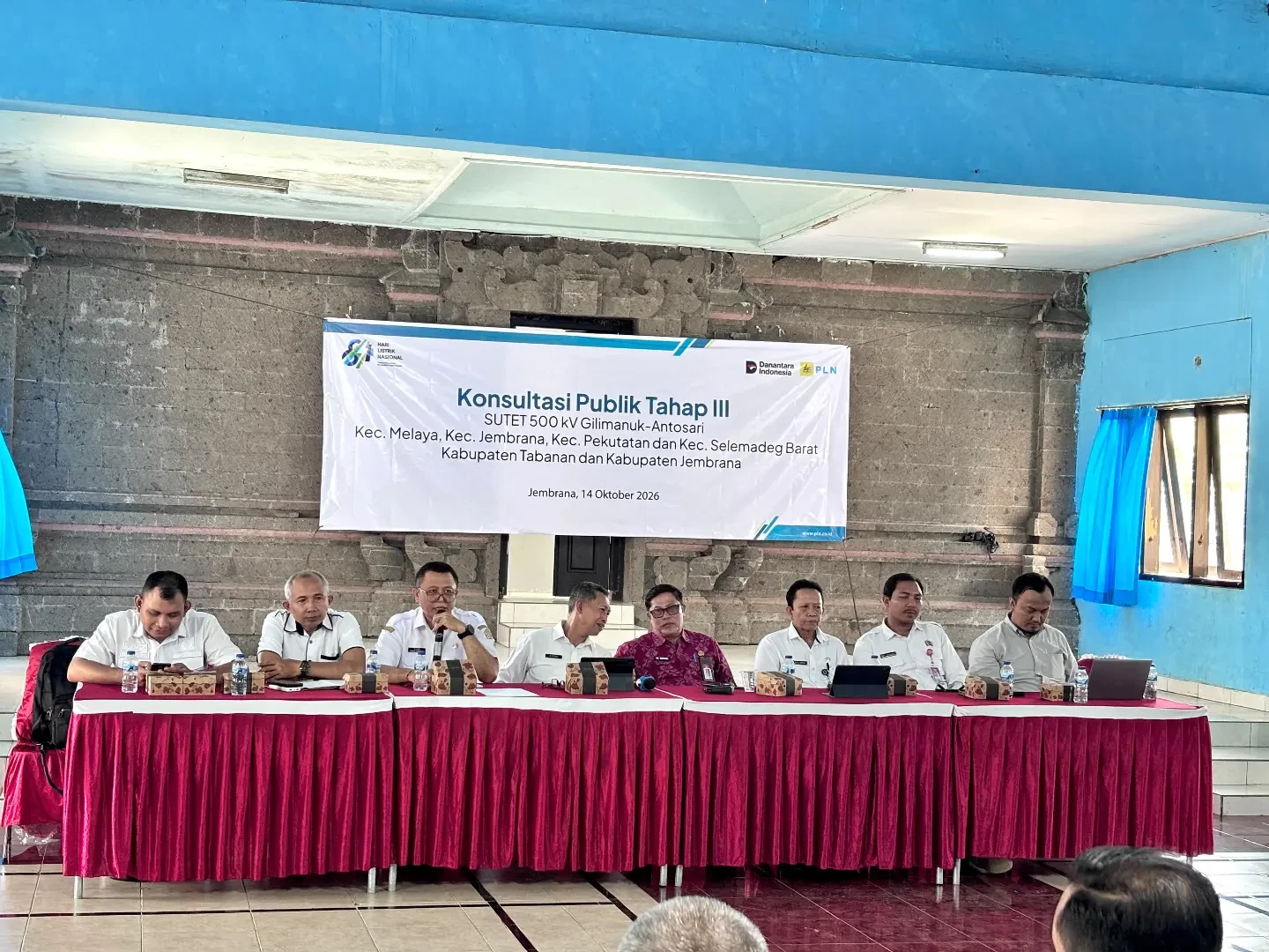 Konsultasi Publik Tahap III Pembangunan Jalur SUTET 500 kV Gilimanuk – Antosari pada Kecamatan Melaya, Kecamatan Jembrana