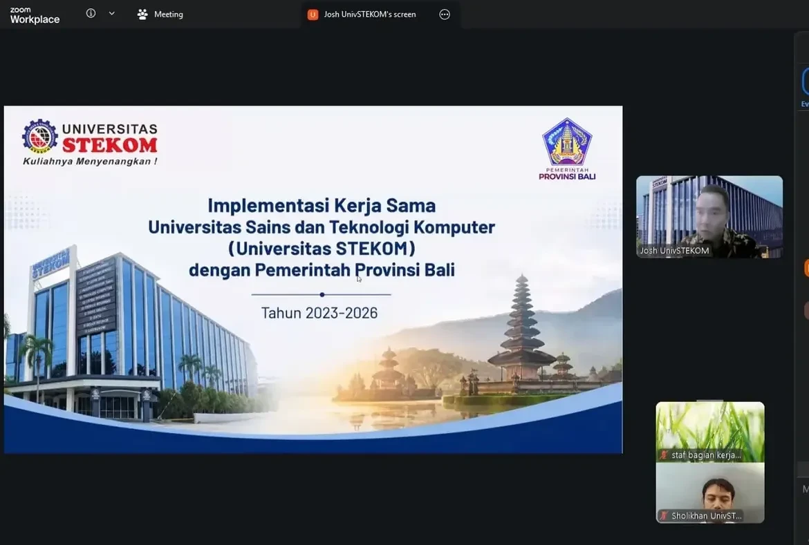 Pembahasan draft kesepakatan bersama antara Pemerintah Provinsi Bali dan Universitas STEKOM tentang Pelaksanaan Tridharma Perguruan Tinggi