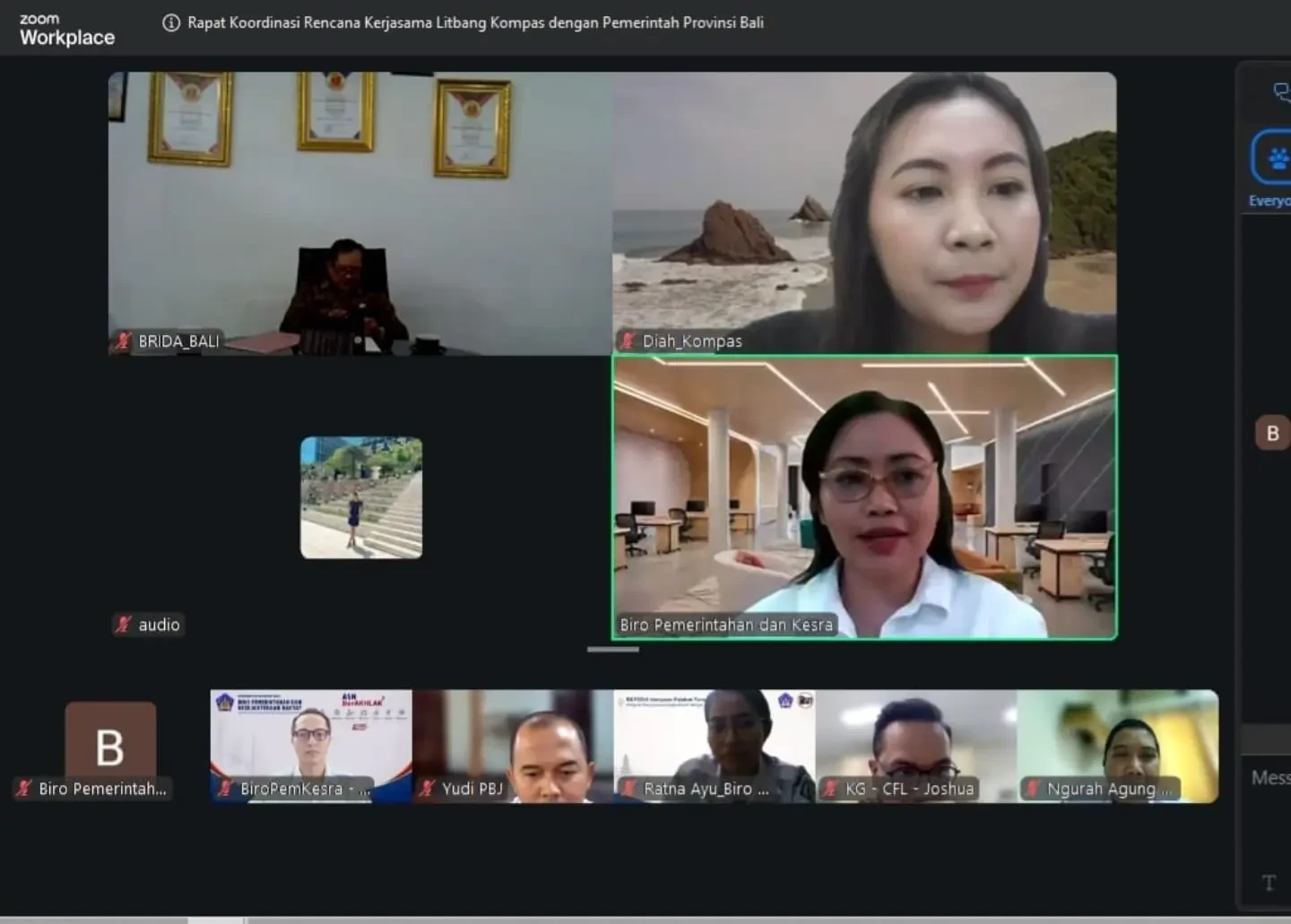 Rapat koordinasi rencana kerja sama antara Pemerintah Provinsi Bali dengan Litbang Kompas