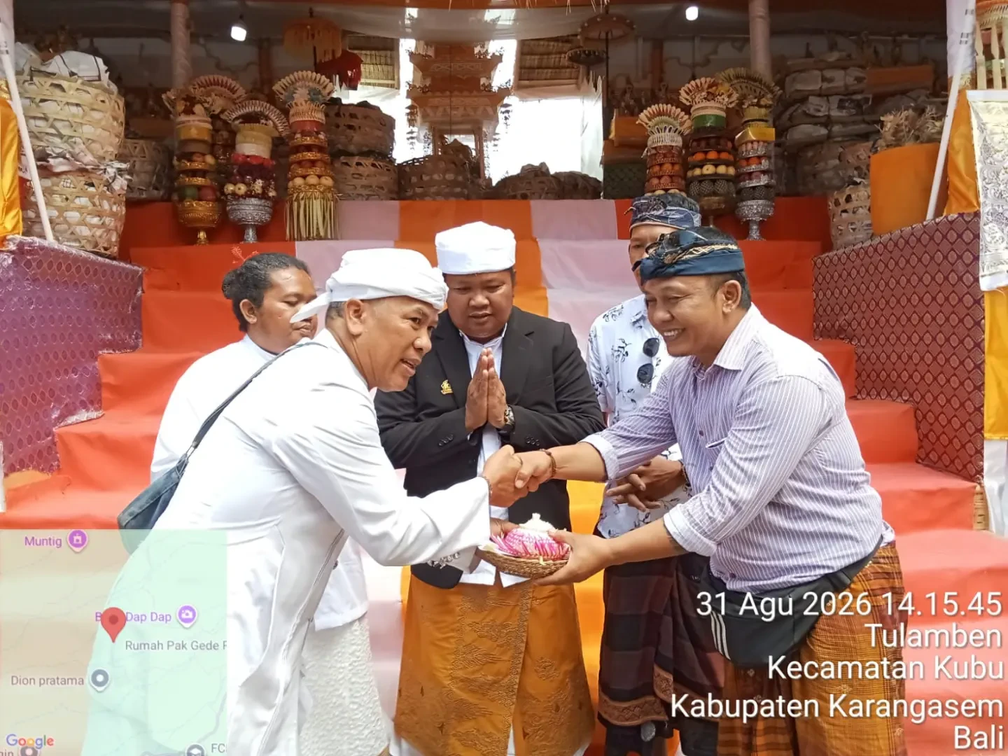 Uleman dan melengkapi adminsitrasi Banten Penganyar Upacara Pitra Yadnya Atma Wedana Memukur tur Ngentegang di Genah Peyadnyan