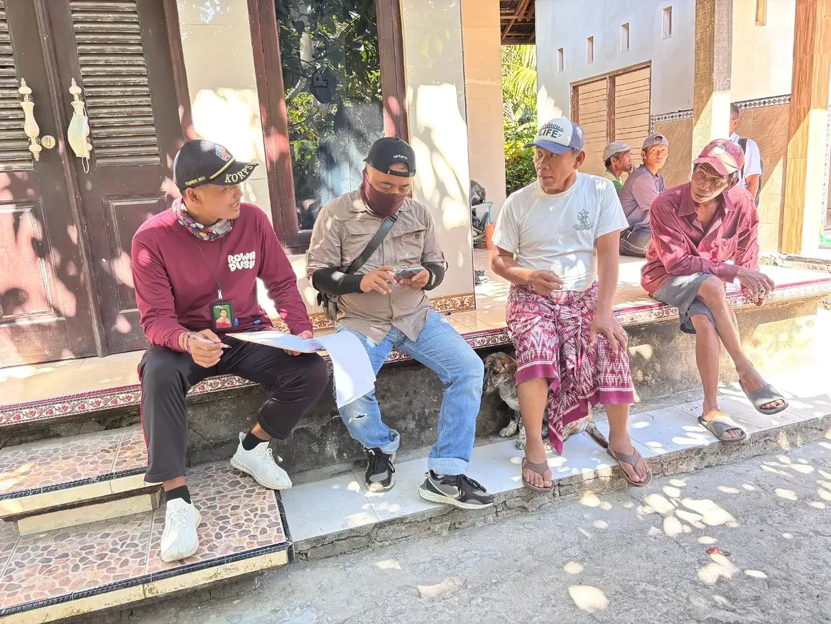 Pendataan Awal Lokasi Rencana Pembangunan Jalur SUTET 500 kV Gilimanuk – Antosari, berlokasi di Desa Dangin Tukadaya