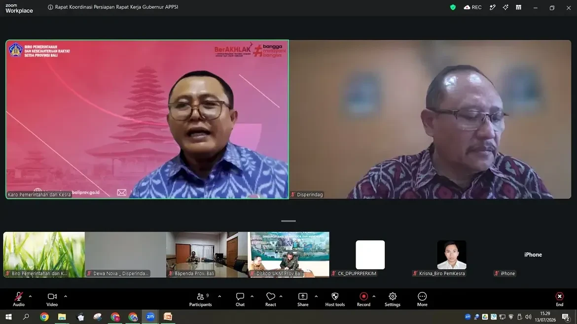 Rapat koordinasi persiapan menghadiri rapat kerja Gubernur selaku anggota APPSI dan musyawarah nasional luar biasa APPSI di Provinsi NTB