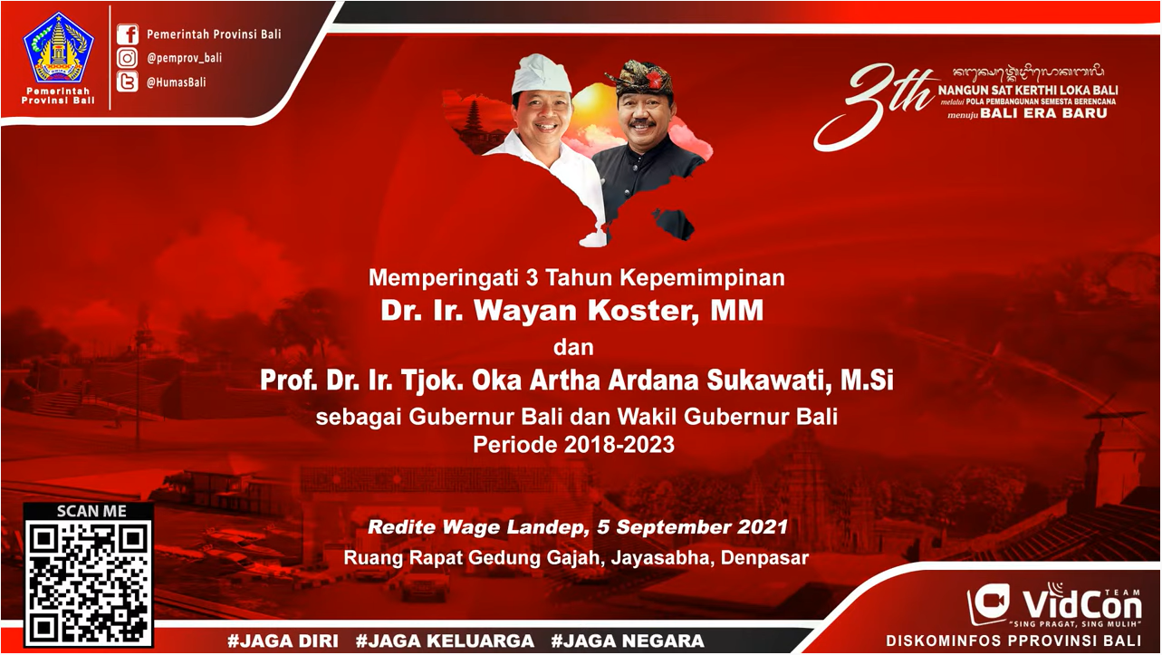 Memperingati 3 Tahun Kepemimpinan Gubernur dan Wakil Gubernur Bali