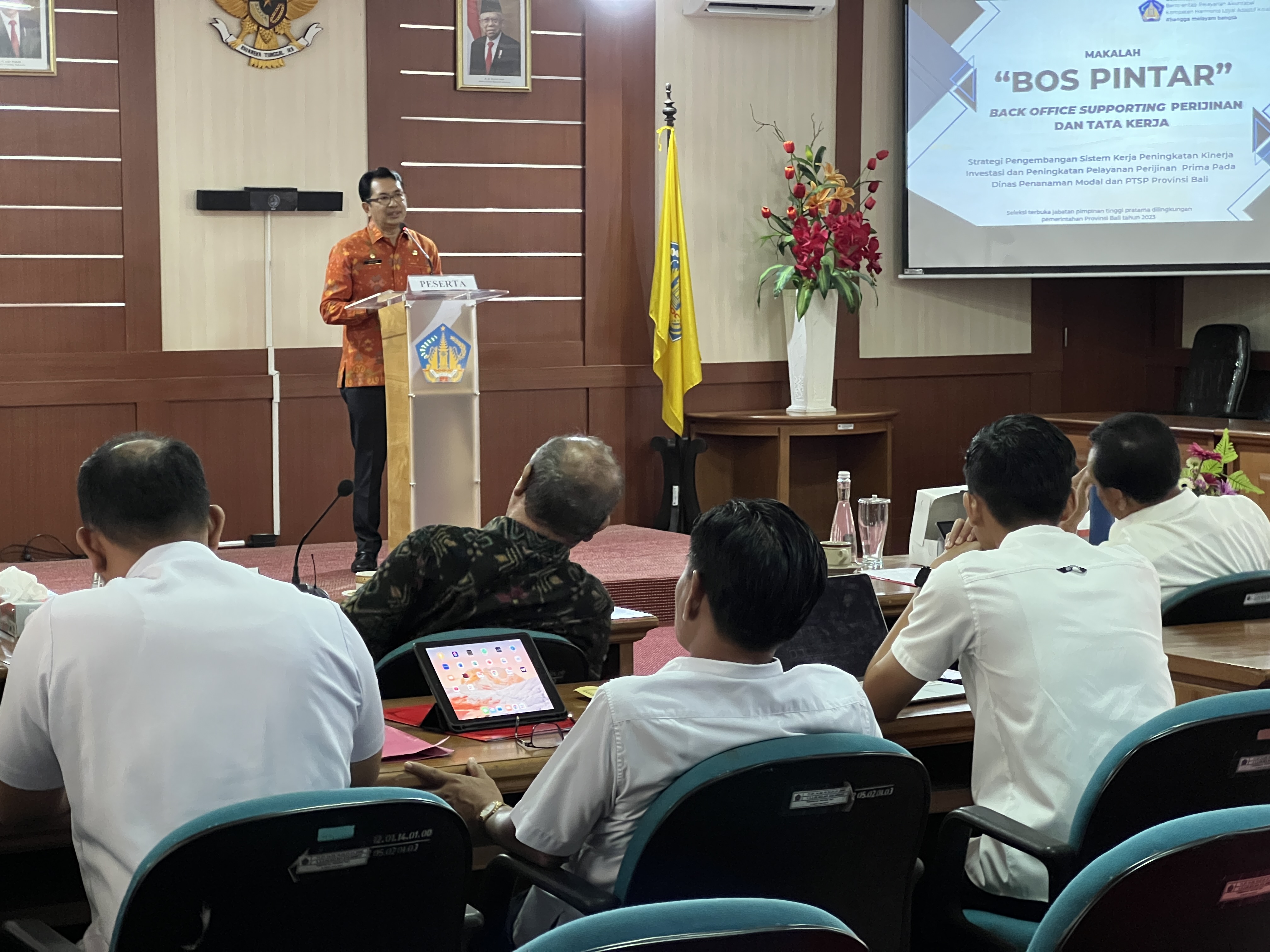 PELAKSANAAN TAHAPAN PRESENTASI DAN WAWANCARA DALAM RANGKA  SELEKSI TERBUKA PENGISIAN JPT PRATAMA DI LINK. PEMPROV BALI.