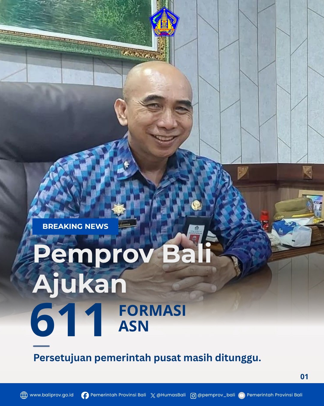 Pemprov Bali Ajukan 611 Formasi ASN