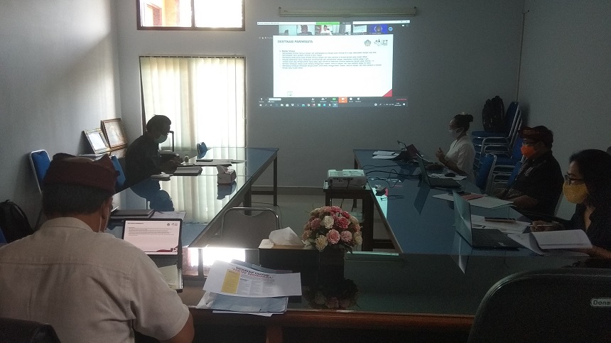 RAPAT DARING PENYUSUNAN STANDAR PROTOKOL KESEHATAN BIDANG PARIWISATA DENGAN DINAS PARIWISATA PROVINSI BALI
